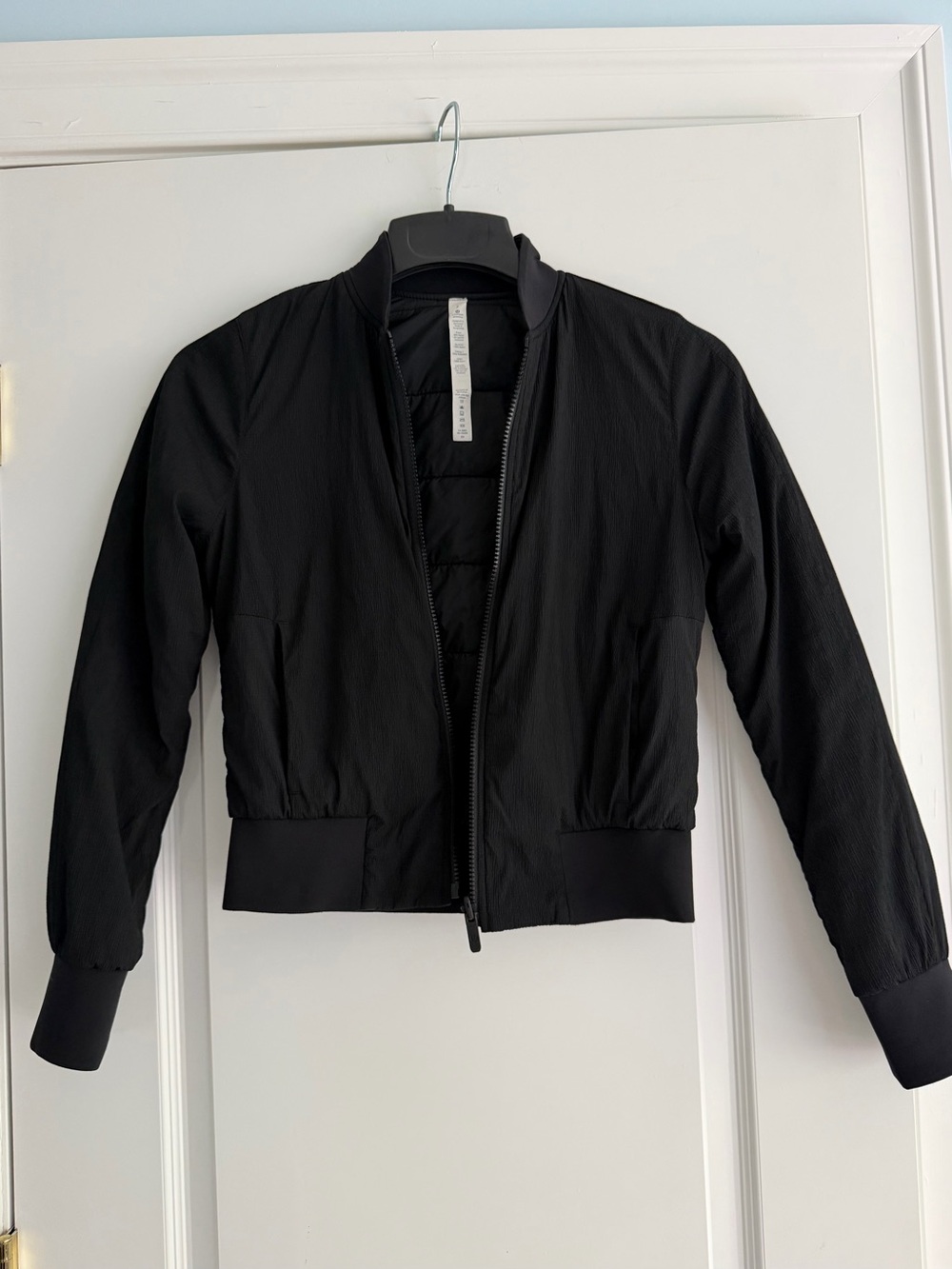 lululemon athletica Black Bomber Jacket — Zip Front Lightweight